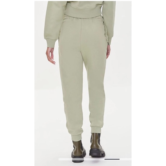 Forever 21 French Terry beige lace up joggers size small - Picture 9 of 11